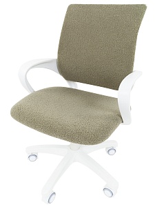 Детское компьютерное кресло CHAIRMAN KIDS 103 LT, ткань букле barni, оливка, пластик белый